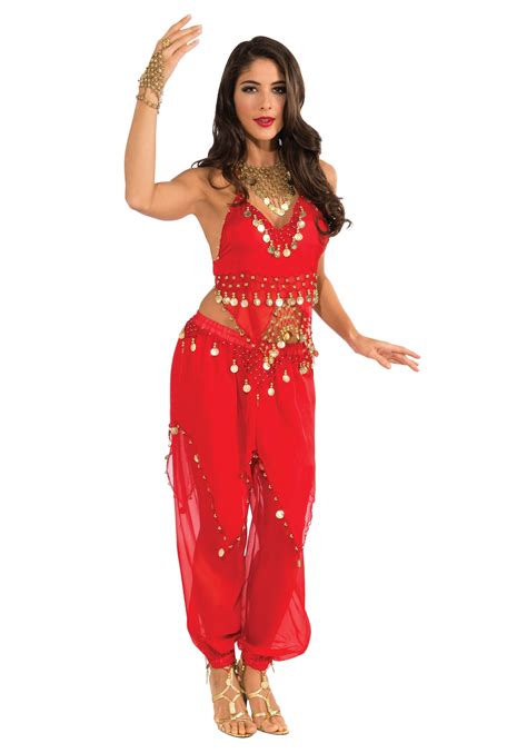 Red Belly Dancer Costume