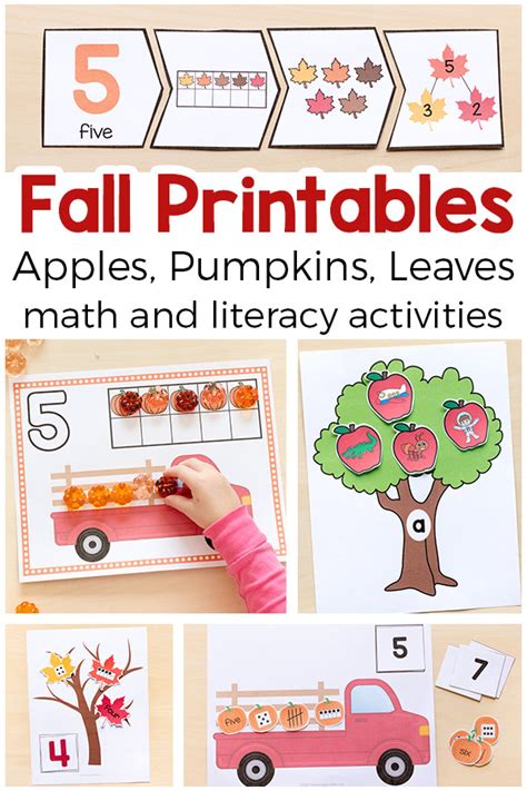 fall printable activities  pre   kindergarten