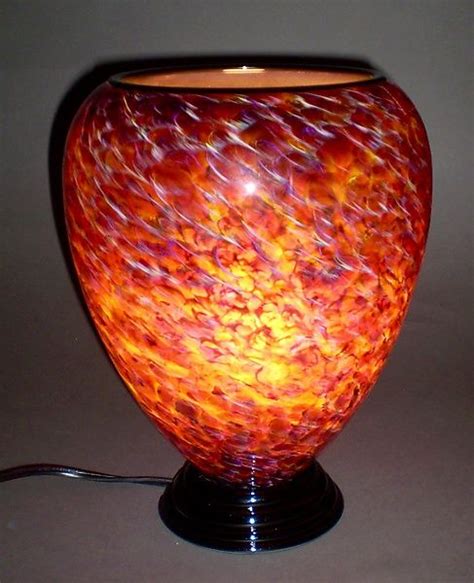 Rose And Purple Lamp By Curt Brock Art Glass Table Lamp Available At