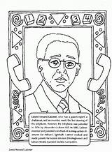 History Coloring Month Pages Kids Howard Lewis Latimer sketch template