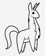 Llamacorn Lineart sketch template