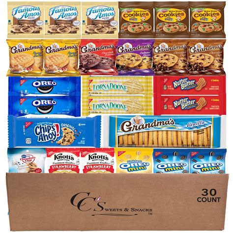 cookies snacks variety pack  adults individually wrapped assortment bulk  count snack