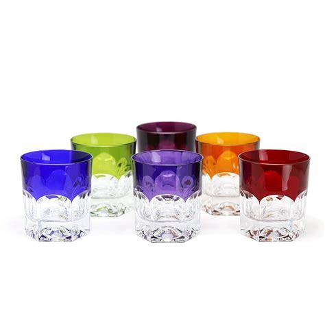 colored crystal goblets diamond