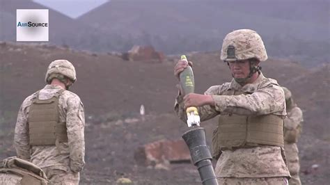 marines firing  mm mortar system youtube