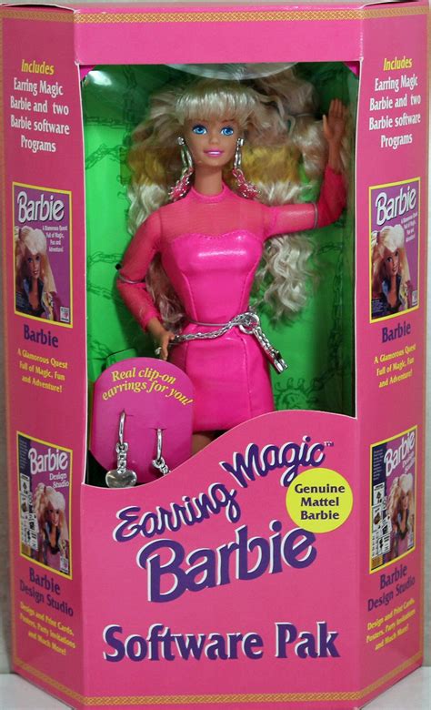 barbie  earring magic barbie  software pak  mattel rare