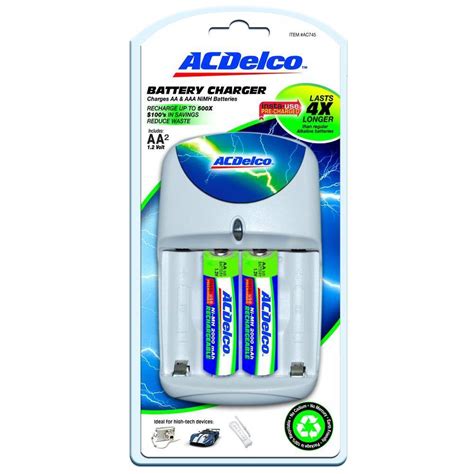 acdelco aaaaa nimh rechargeable quick charger   aa battery included ac  home depot