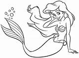 Princess Ariel Coloring Smiling Pages Printable Kids Disney Categories sketch template