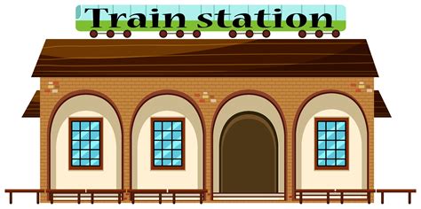 clipart train station