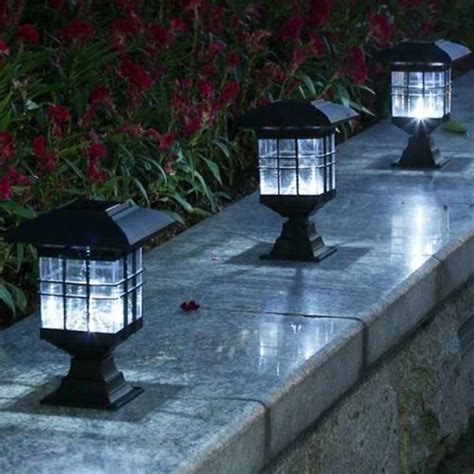 outdoor garden yard led solar power light lawn path landscape lamp decor driveway yard lantern