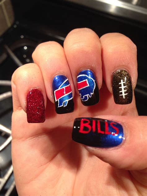 nail art buffalo bills buffalo bills fan  life nails nail art