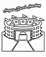 Coloring Bowl Super Pages Trophy Stadium Bowls sketch template