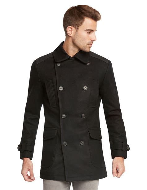 Men S Euro Slim Fit Wool Peacoat Jacket By Jack And Jones Ebay