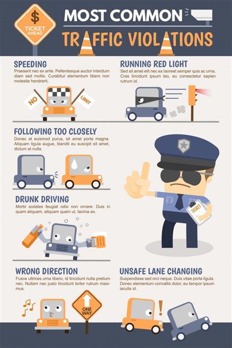 traffic violation infographic   traffic safety infographic