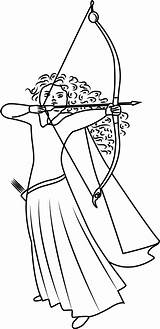 Merida Archery Coloringonly Coloringpages101 sketch template