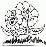 Coloring Flower Pages Spring Printable Flowers Children Popular sketch template