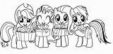 Pony Coloring Little Friendship Magic Pages Kids sketch template