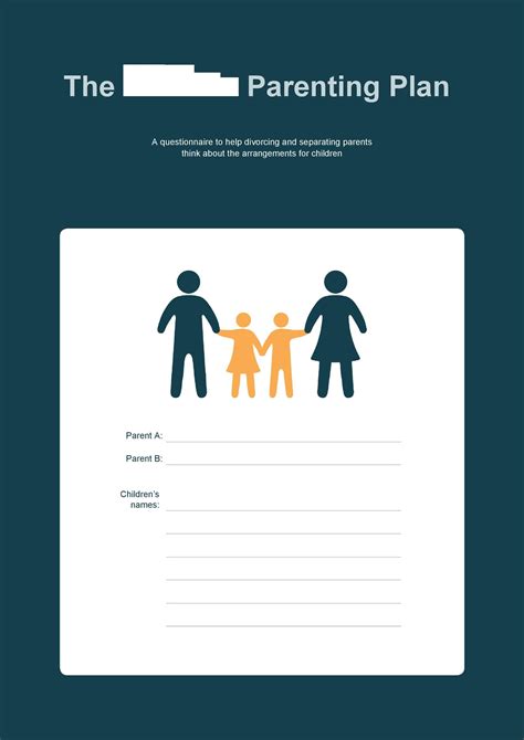 printable  parenting plan worksheet