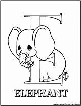 Coloring Pages Preciousmoments Elephant Colouring Alphabets Printable Popular Color Print Alphabet sketch template