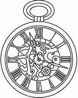 Clock Coloring Gousset Silhouette Urbanthreads sketch template