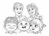 Cocomelon Characters Coloringonly Cece Coloringgames Subscribers Grownups sketch template