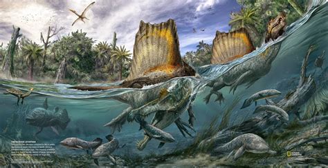 spinosaurus revealed   fearsome aquatic dinosaur