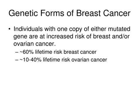 Ppt Genetics And Breast And Ovarian Cancer Powerpoint Presentation