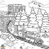 Train Trem Colorir Henry Passando Reindeer Children Narrow Qdb sketch template