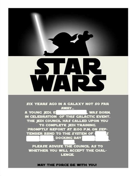 star wars invitation printable templates