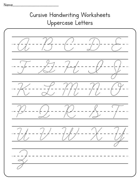 cursive writing templates printable templates