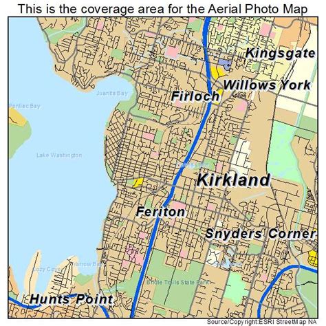 aerial photography map  kirkland wa washington
