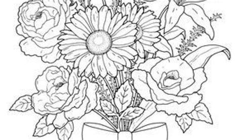 flower coloring pages  adults tsgoscom