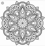Mandala Coloring Abstract Pages sketch template