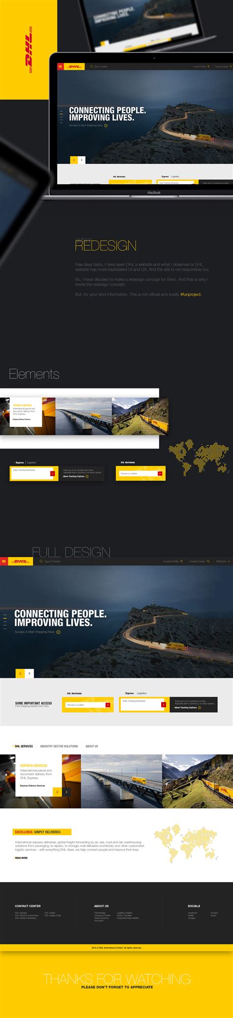 dhl website redesign concept fun project  behance