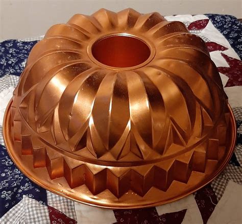 decorative copper bundt cake baking pan etsy