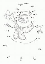 Dot Christmas Coloring Dots Connect Pages Printable Snowman Dragon Kids Sheet Coloringhome Popular Google sketch template