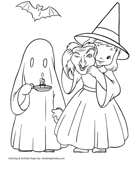 halloween witch coloring pages cute halloween witch   mask