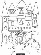 Castle Disney Coloring Pages Printable Getcolorings sketch template