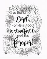 Coloring Verse Psalm Scripture Thankful Psalms Healing sketch template