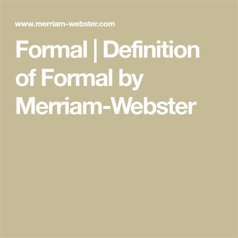 formal definition  formal  merriam webster rhyming dictionary