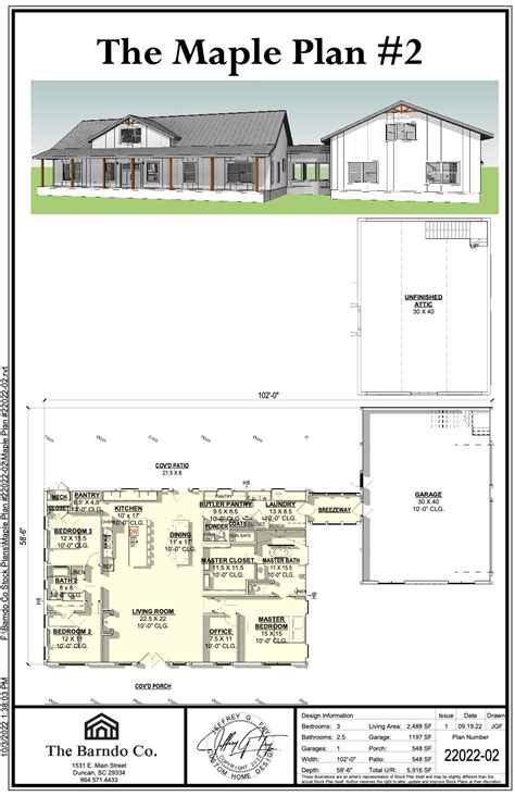 barndominium floor plans  shop  maple plan