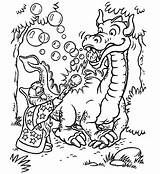 Dragons Coloring Pages Fun Kids Draak sketch template