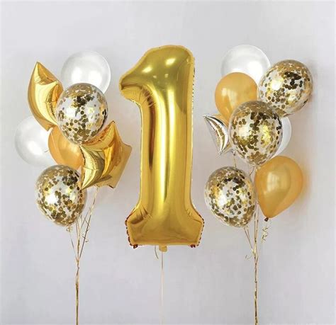 st birthday party balloons  birthday balloon gold number