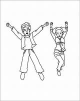 Coloring Pages Jumping Children Kids Index Print sketch template
