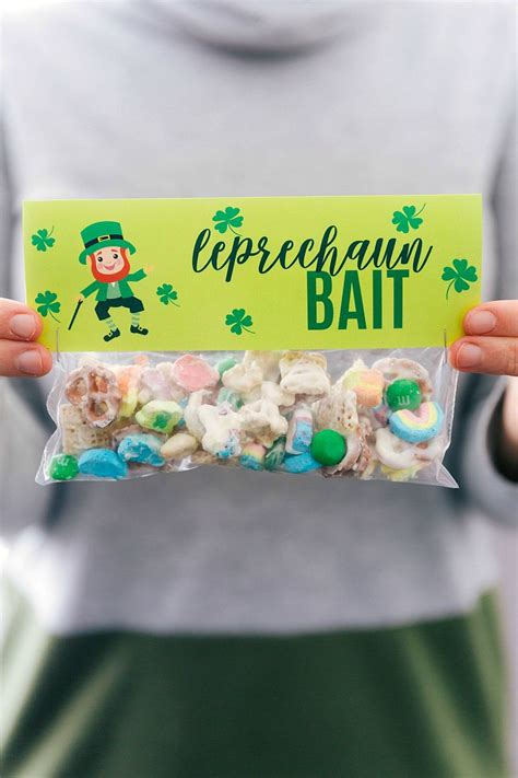 leprechaun bait  printable bag topper st patrick day treats st