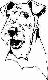 Airedale Stencil sketch template