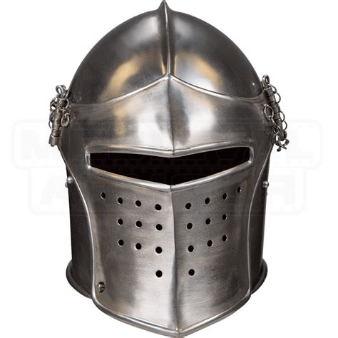visored bascinet combat helmet hw   medieval armour leather
