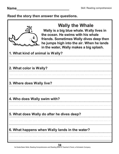 st grade reading comprehension worksheets multiple choice  times
