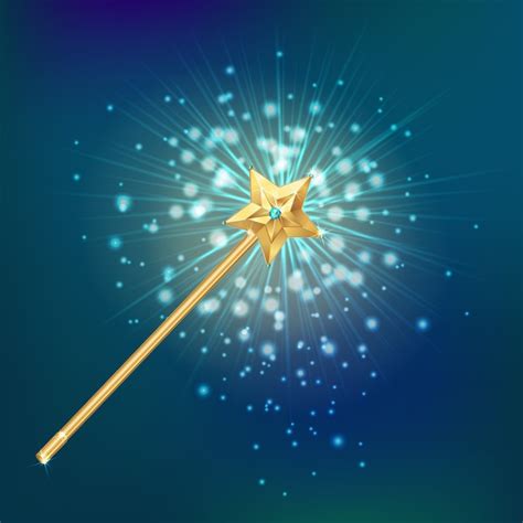 vector magic wand realistic background