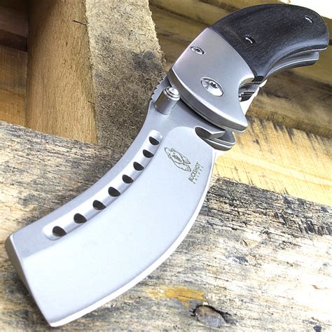 buckshot  razor style spring assisted folding pocket knife  black