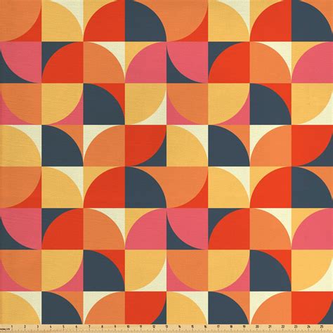 abstract geometry fabric   yard repeating circles minimalist